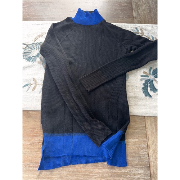 Rag Bone Black Blue‎ Mock Neck Long Sleeve Sweater M - Picture 6 of 9